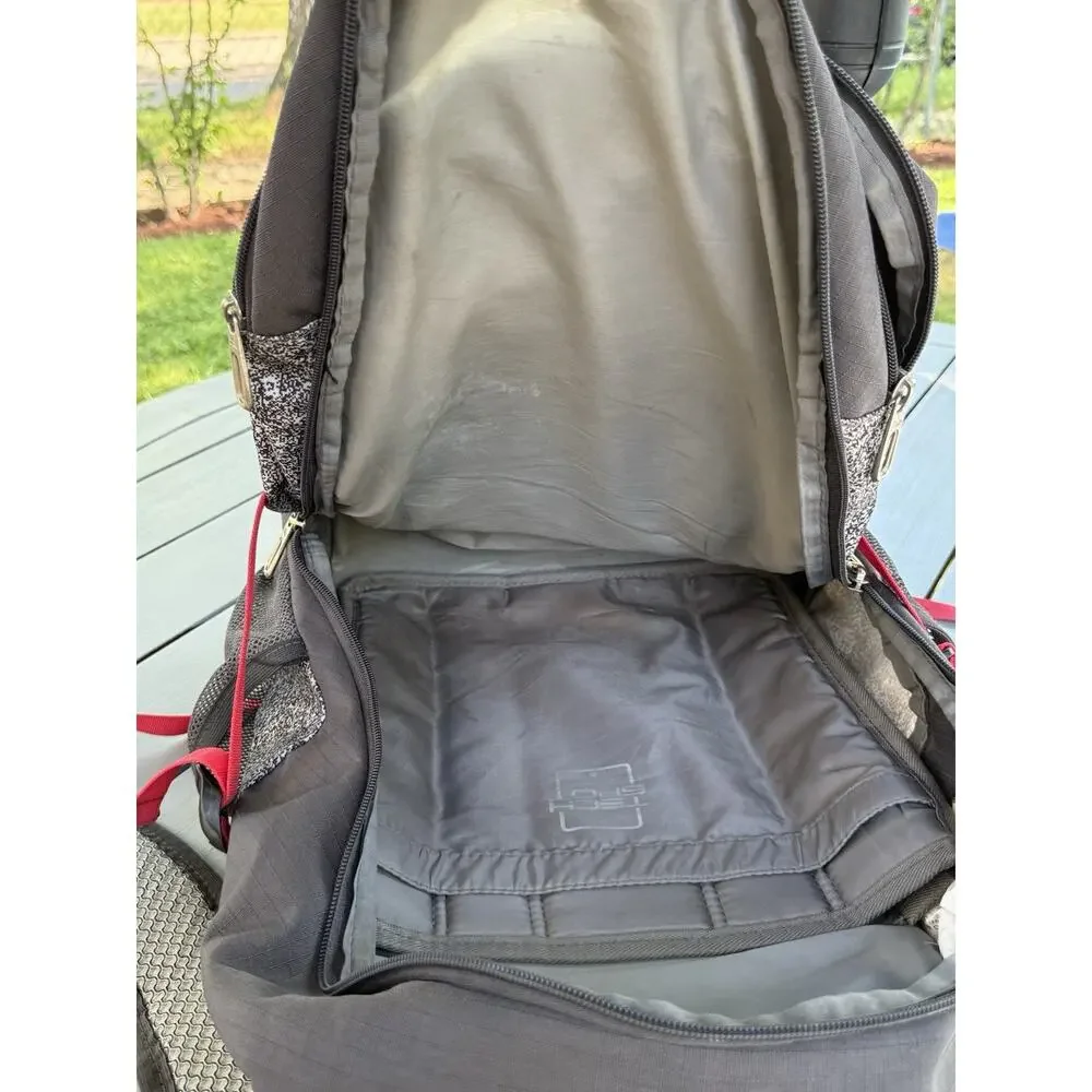 HIGH SIERRA Unisex Tactic Backpack 17” Laptop Pocket Gray Red Outdoor Travel Bag